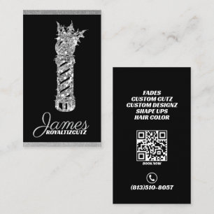 Carte De Visite Salon de coiffure Couronne Logo Professionnel