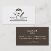 Carte De Visite Salon de coiffure de coupe de cheveux de ciseaux (Devant / Derrière)