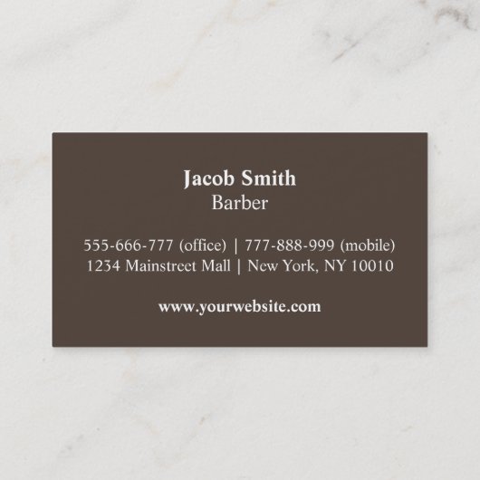 Carte De Visite Salon de coiffure de coupe de cheveux de ciseaux (Dos)