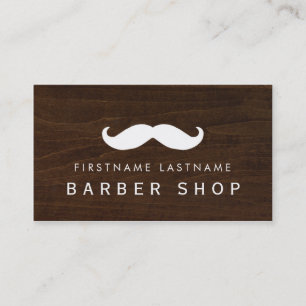Carte De Visite Salon de coiffure de fibre de bois de moustache