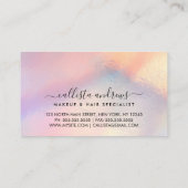 Carte De Visite Salon de coiffure de maquillage ombre en argent te (Dos)