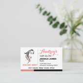 Carte De Visite Salon de coiffure élégant (Debout devant)