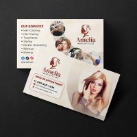 Salon de coiffure élégant Biege Maquillage Épilati