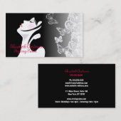 Carte De Visite Salon de coiffure élégant Diva Beautician (Devant / Derrière)