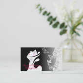 Carte De Visite Salon de coiffure élégant Diva Beautician (Debout devant)