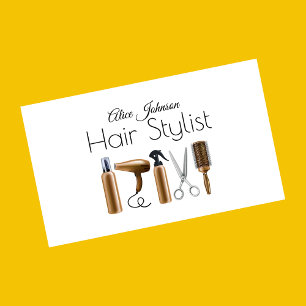 Carte De Visite salon de coiffure élégant professionnel de luxe bl