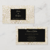 Carte De Visite Salon de coiffure Empreinte de léopard de la Parti (Devant / Derrière)