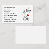 Carte De Visite Salon De Coiffure Et Coiffeur tendance (Devant / Derrière)