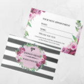 Carte De Visite salon de coiffure et maquillage floral moderne et