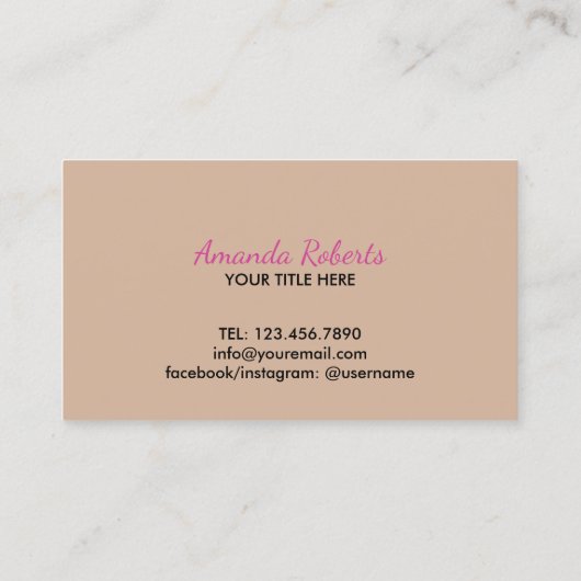 Carte De Visite Salon de coiffure fait sur commande de logo de (Dos)