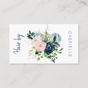 Carte De Visite Salon de coiffure floral à l'aquarelle prochain re