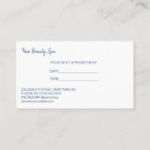 Carte De Visite Salon de coiffure floral à l'aquarelle prochain re (Dos)