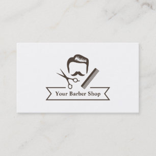 Carte De Visite Salon de Coiffure Gentleman Scissors Coupe de Chev