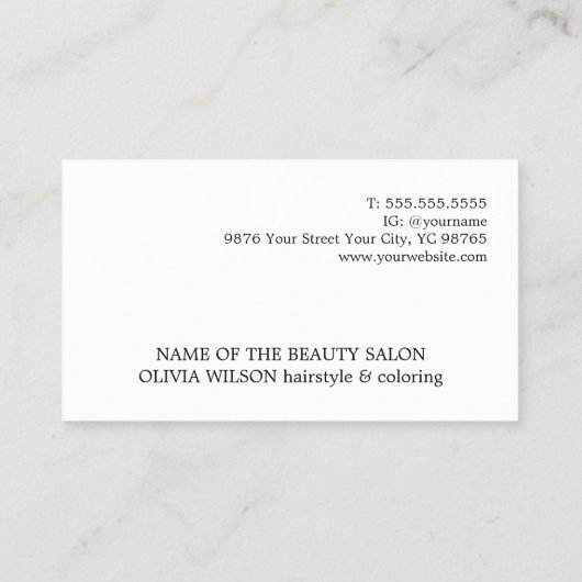 Carte De Visite Salon de coiffure Gras Silver Faux (Dos)