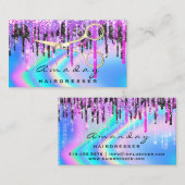 Carte De Visite Salon de coiffure holographique Beauté Salon Drive (Devant / Derrière)