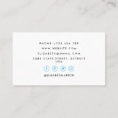 Carte De Visite Salon de coiffure holographique iridescent Léopard (Dos)