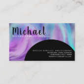 Carte De Visite Salon de coiffure intérieur marbré (Devant)