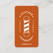 Carte De Visite Salon de coiffure minimal mobile Orange (Devant)