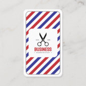 Carte De Visite Salon de coiffure moderne barbier coiffeur blanc b (Dos)