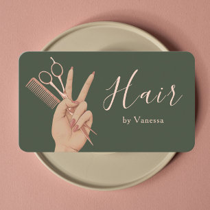 Carte De Visite Salon de coiffure moderne Coiffeur élégant Coiffeu