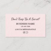 Carte De Visite Salon De Coiffure Moderne Rose Blush Référer Un Am (Devant)