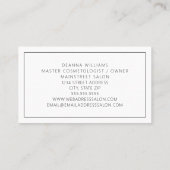 Carte De Visite Salon de coiffure moderne simple rose (Dos)