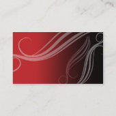 Carte De Visite Salon de coiffure noir et rouge à la mode (Dos)