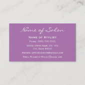 Carte De Visite Salon de coiffure Orchidée Violette (Dos)