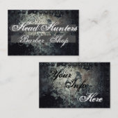 Carte De Visite Salon de coiffure oxydé rocailleux en métal (Devant / Derrière)