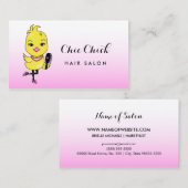 Carte De Visite Salon de coiffure Pink Chick (Devant / Derrière)