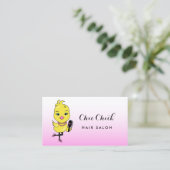 Carte De Visite Salon de coiffure Pink Chick (Debout devant)
