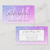 Carte De Visite Salon de coiffure pour artiste de maquillage à Par (Devant / Derrière)