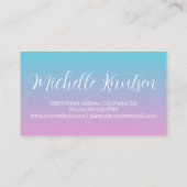 Carte De Visite Salon de coiffure pour artiste de maquillage rose  (Dos)