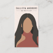 Carte De Visite Salon de coiffure pour filles coiffeuses en terre  (Devant)