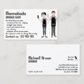 Carte De Visite Salon de coiffure pour hommes et femmes (Devant / Derrière)