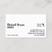 Carte De Visite Salon de coiffure pour hommes et femmes (Dos)