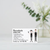 Carte De Visite Salon de coiffure pour hommes et femmes (Debout devant)