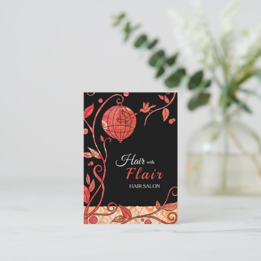 Carte De Visite Salon de coiffure pour Inséparables (Debout devant)