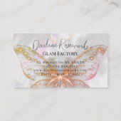 Carte De Visite Salon de coiffure pour papillon rose (Dos)