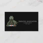 Carte De Visite Salon de Coiffure Professionnel Code Qr Alligator (Devant)