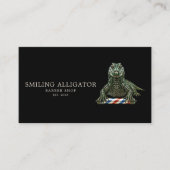Carte De Visite Salon de Coiffure Professionnel Code Qr Alligator (Devant)
