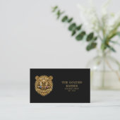 Carte De Visite Salon de Coiffure Professionnel Code Qr Golden Bea (Debout devant)