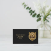 Carte De Visite Salon de Coiffure Professionnel Code Qr Golden Bea (Debout devant)