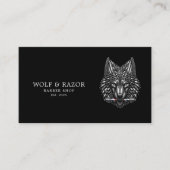 Carte De Visite Salon de Coiffure Professionnel Code QR Loup Argen (Devant)