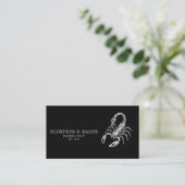 Carte De Visite Salon de Coiffure Professionnel Code Qr Scorpion A (Debout devant)