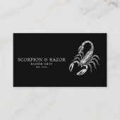 Carte De Visite Salon de Coiffure Professionnel Code Qr Scorpion A (Devant)