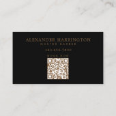 Carte De Visite Salon de coiffure professionnel minimal Bronze Bea (Dos)