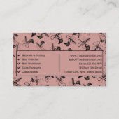 Carte De Visite Salon de coiffure QR Code Clipper Comb (Dos)