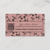 Carte De Visite Salon de coiffure QR Code Clipper Comb (Devant)