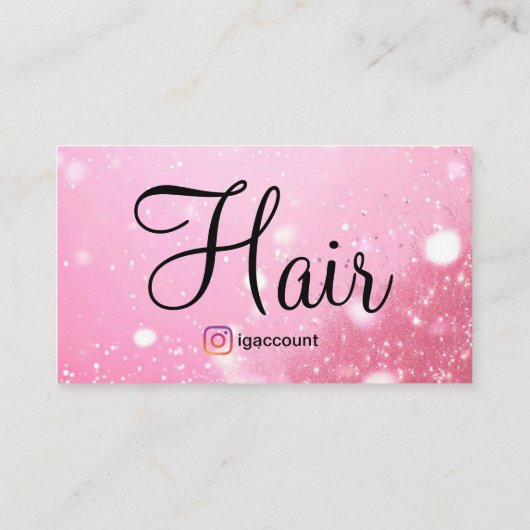 Carte De Visite Salon de coiffure rose (Dos)